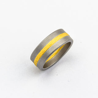 Niessing Ring Fusion aus Edelstahl/Gold, neuwertig