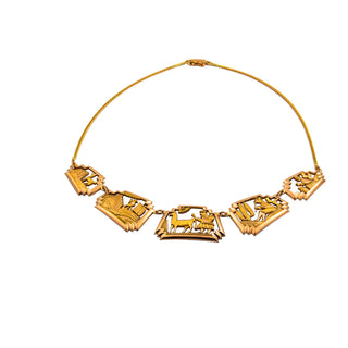 Collier aus Roségold, Peru, Handarbeit