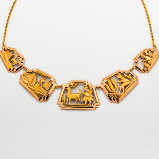 Collier aus Roségold, Peru, Handarbeit