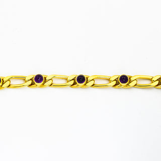 Armband aus Gelbgold mit Amethyst