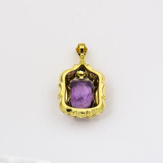 Amethystanhänger aus Gelbgold