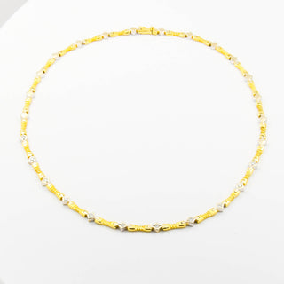 Brillantcollier aus Gelb- und Weißgold