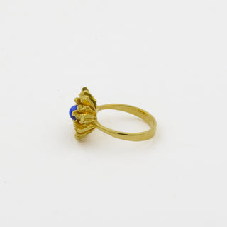 Ring aus Gelbgold mit Lapislazuli