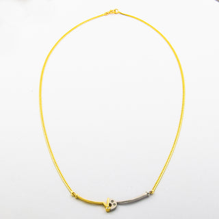 Collier aus Platin/Gold mit Brillant