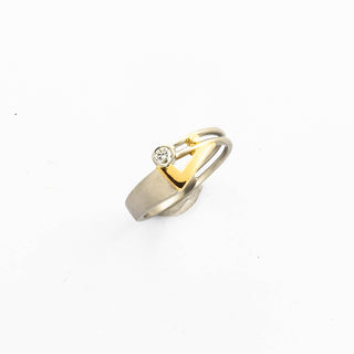 Diamantring aus Platin/Gold