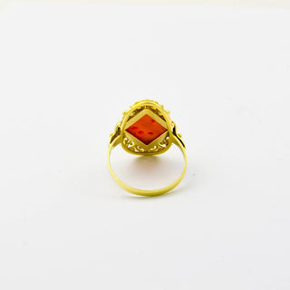 Korallenring aus Gelbgold