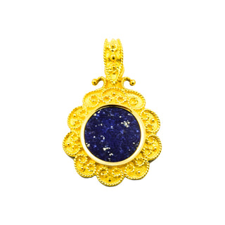 Anhänger aus Gelbgold mit Lapislazuli