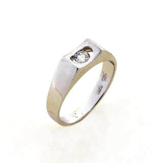 Brillantring aus Weißgold, gebraucht