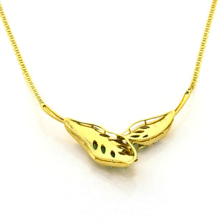 Smaragdcollier aus Gelb- und Weißgold