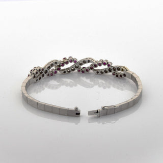 Rubinarmband aus Weißgold mit Diamant