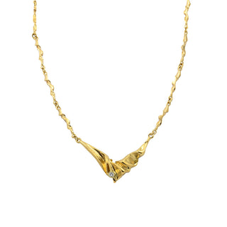 Brillantcollier aus Gelbgold