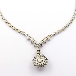 Brillantcollier aus Weißgold mit Diamant