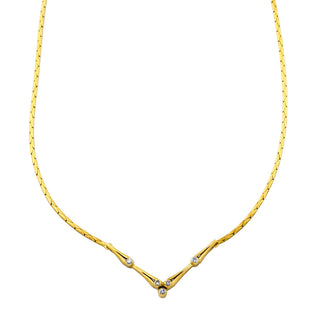 Brillantcollier aus Gelbgold