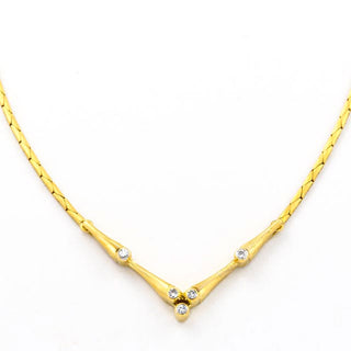 Brillantcollier aus Gelbgold