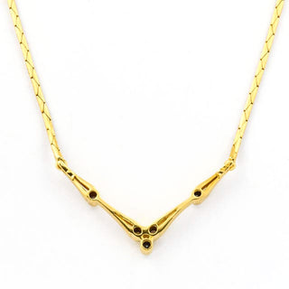 Brillantcollier aus Gelbgold