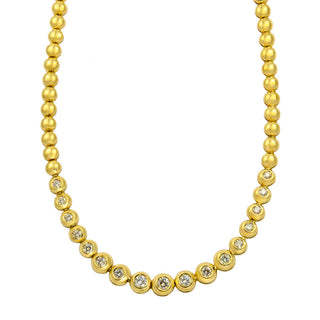 Brillantcollier aus Gelbgold