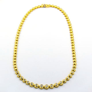 Brillantcollier aus Gelbgold