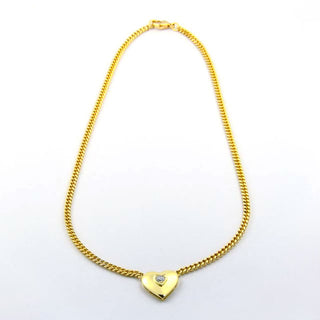 Collier Herz aus Gelbgold mit Brillant