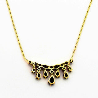 Granatcollier aus Gelbgold