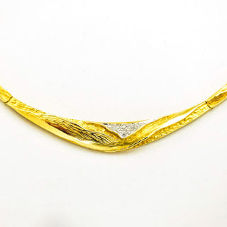 Brillantcollier aus Gelb- und Weißgold