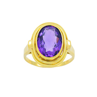 Ring aus Gelbgold mit Amethyst