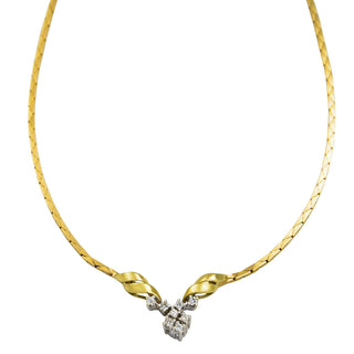 Brillantcollier aus Gelb- und Weißgold