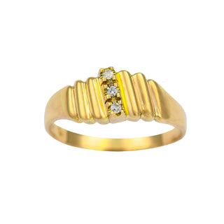 Diamantring aus Gelbgold