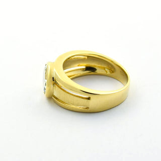 Krämer Ring aus Gelbgold mit Aquamarin