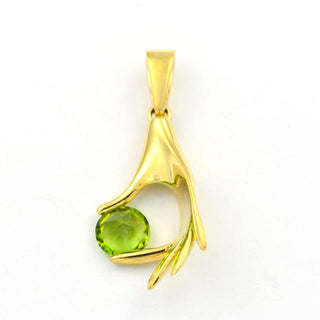 Anhänger Hand aus Gelbgold mit Peridot