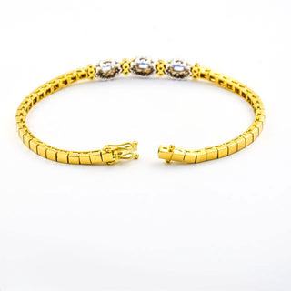 Saphirarmband aus Gelbgold mit Brillant