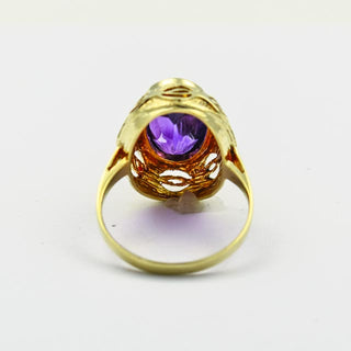 Ring aus Gelbgold mit Amethyst