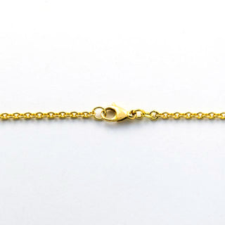 Saphircollier aus Gelbgold mit Brillant