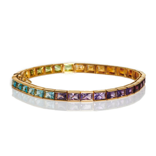 Armband der Marke STERN aus Gelbgold mit Topas, Amethyst und Granat