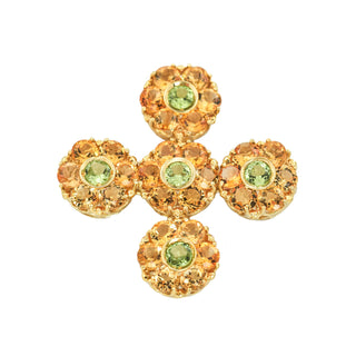 Anhänger aus Gelbgold mit Citrin und Peridot