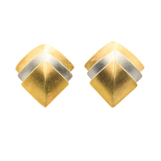 Ohrclips aus Platin/Gold