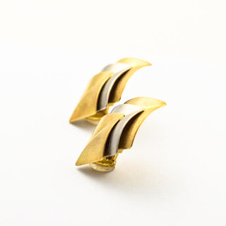 Ohrclips aus Platin/Gold