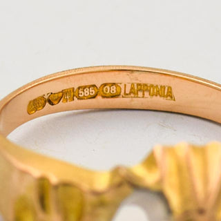 Lapponia Ring aus Gelb- und Weißgold