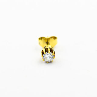 Brillantohrstecker aus Gelbgold, Einzelstück