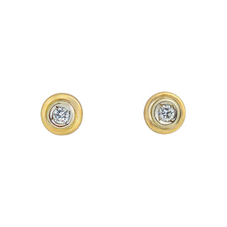 Brillantohrstecker aus Gelbgold
