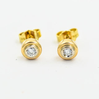 Brillantohrstecker aus Gelbgold