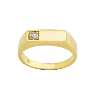 Brillantring aus Gelbgold