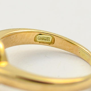 Christ Smaragdring aus Gelb- und Weißgold mit Brillant