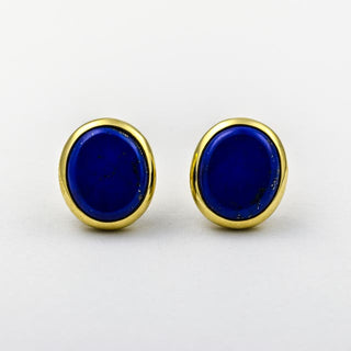 Ohrstecker aus Gelbgold mit Lapislazuli