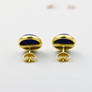 Ohrstecker aus Gelbgold mit Lapislazuli