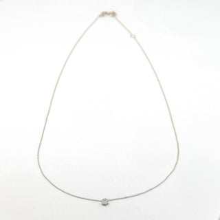 Kette mit Brillantanhänger aus Weißgold