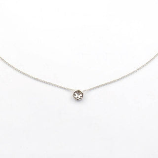 Kette mit Brillantanhänger aus Weißgold