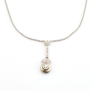 Brillantcollier aus Weißgold mit Diamant