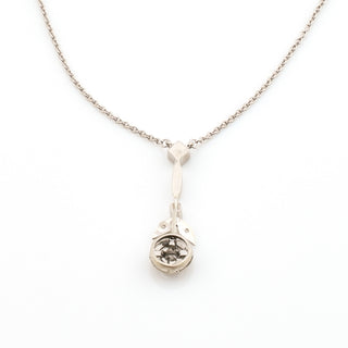 Brillantcollier aus Weißgold mit Diamant