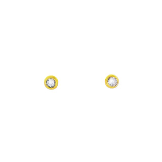 Brillantohrstecker aus Gelbgold