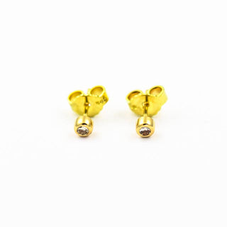Brillantohrstecker aus Gelbgold